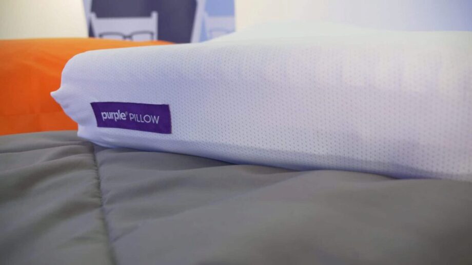 Purple pillow in the studio